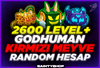 ⭐2600 Level + Godhuman+ Kırmızı Meyve |MAİLSİZ⭐