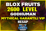 ⭐2600 Level +Kırmızı Meyve + Godhuman (BF)⭐