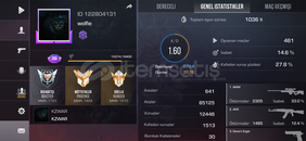 265+ LV , KLANLI YÜKSEK KD YÜKSEK SAAT HESAP!!!