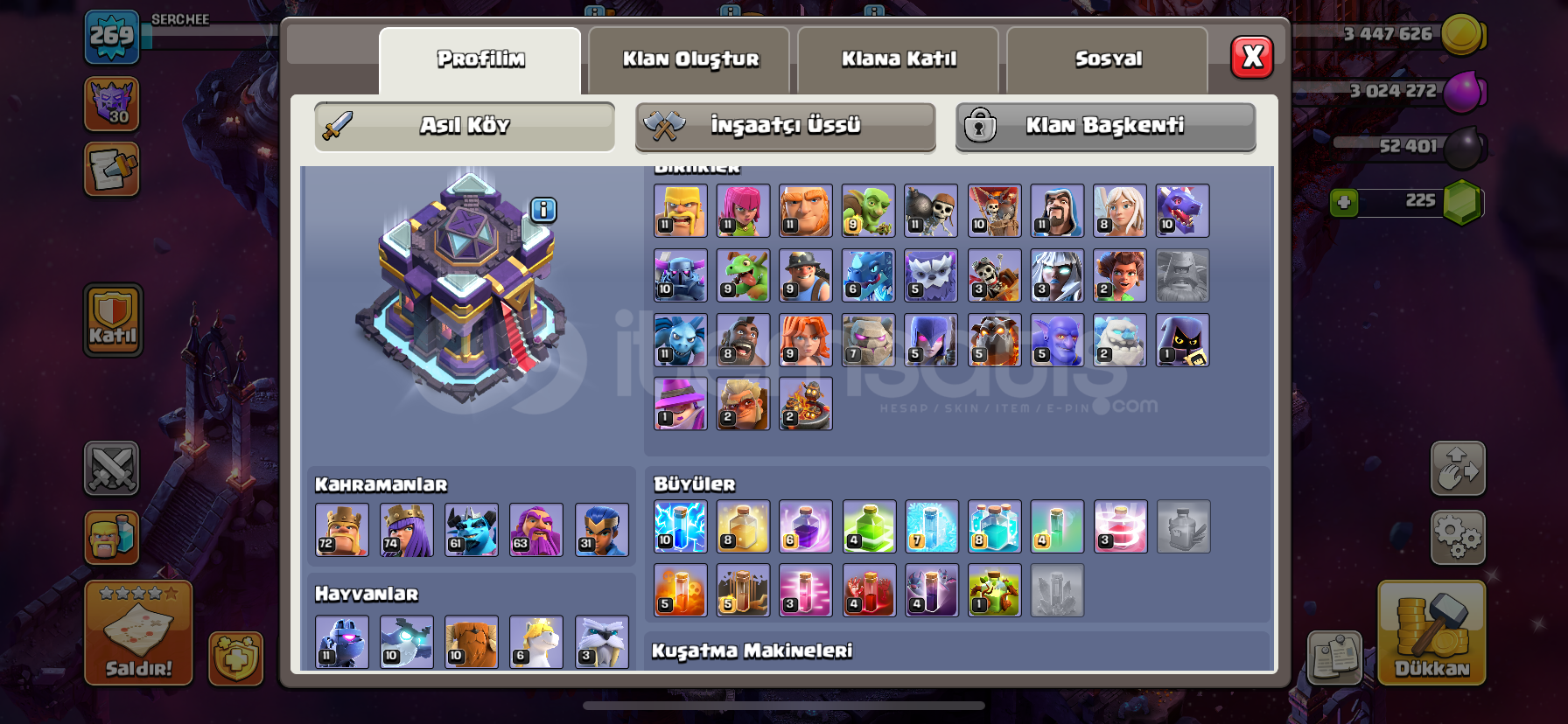 269 Seviye th15 Max Ömürlük Hesap.. 269 Seviye th15 Max Ömürlük Hesap..
