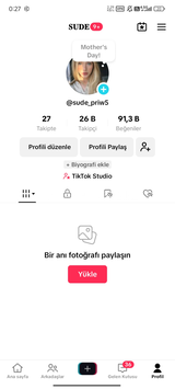 26K TAKİPÇİLİ TİKTOK HESABI