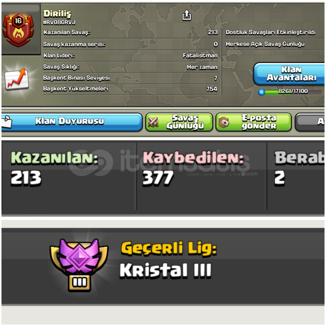 16 LEVEL⚡️DİRİLİŞ İSİMLİ HARİKA KLAN 16 LEVEL⚡️DİRİLİŞ İSİMLİ HARİKA KLAN