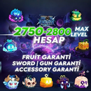 2750-2800 MAX LEVEL BLOX FRUIT MAİLSİZ HESAPLAR