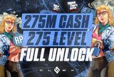 ✨275M Cash + 275 Level + Full Unlock | GTA✨