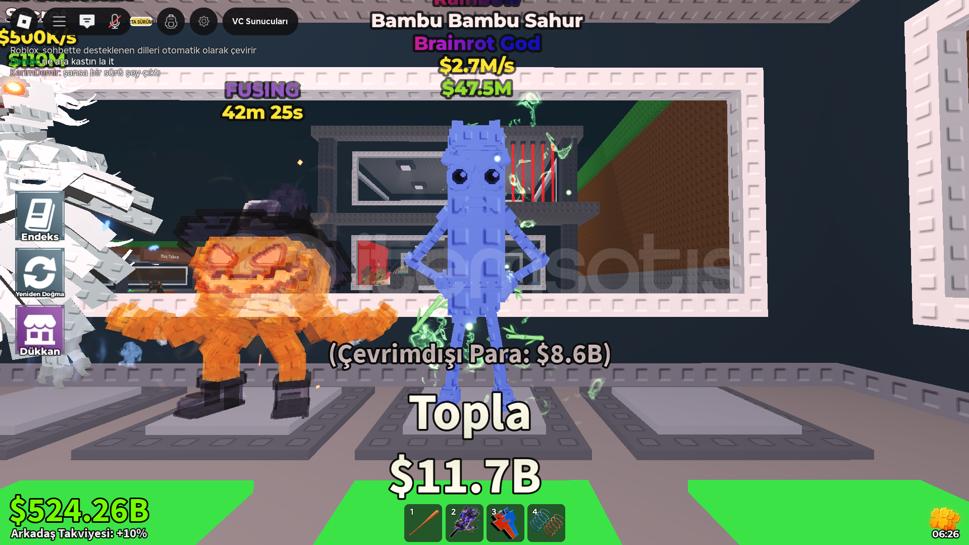 2.7m/sn Yeni Gelen Bambu Bambu Sahur RAİNBOW 2.7m/sn Yeni Gelen Bambu Bambu Sahur RAİNBOW