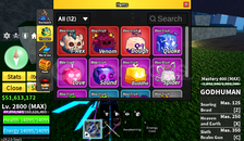 ⭐2800 | CYBORG V4 FULL GEAR 3 MYTHİC FRUİT CDK 