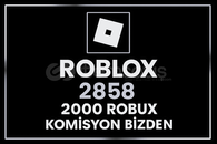 ⭐(2858) 2000 Robux Komisyon Bizden⭐