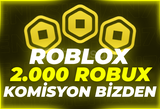 ⭐️(2858) 2000 ROBUX |✅KOMİSYON ÖDENİYOR