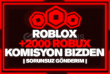 ⭐(2858) 2000 Robux - KOMİSYON ÖDENİYOR