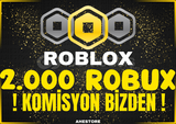 ⭐️(2858) 2000 ROBUX KOMİSYONU BİZDEN + GARANTİ 