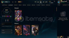 286 SEVİYE 81 KOSTÜM 155 ŞAMPİYON MAİL DEĞİŞEN