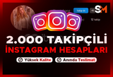 2K İNSTAGRAM HESABI ANLIK TESLİM KALİTELİ