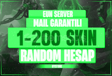 2x 1-200 EUN GARANTİLİ RANDOM +MAİLLİ HESAP