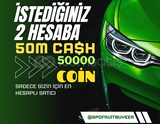 2x Car Parking 1 50MPara+30000 Coin