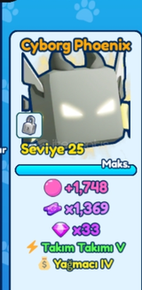 2x Shiny Cyborg Phoenix yeni gelen pet