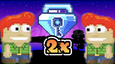 2x Growtopia Blue gem Lock