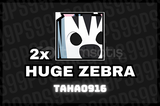 ⭐2x HUGE ZEBRA⭐PS99