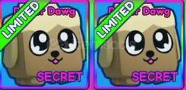 2x Secret Butter Dawg Bubble Gum Simulator