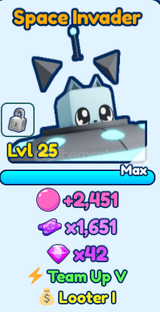 2x Shiny Space invader