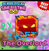 2X THE OVERLORD BUBBLEGUM SİMULATOR İNFİNİTY