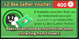 2xBee Gather Voucher Bee Swarm