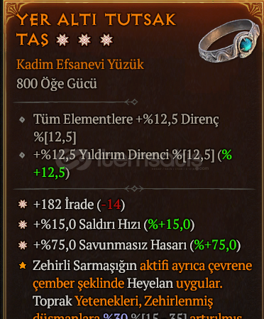 3/3 Perfect Druid/Rogue Yüzük  3/3 Perfect Druid/Rogue Yüzük