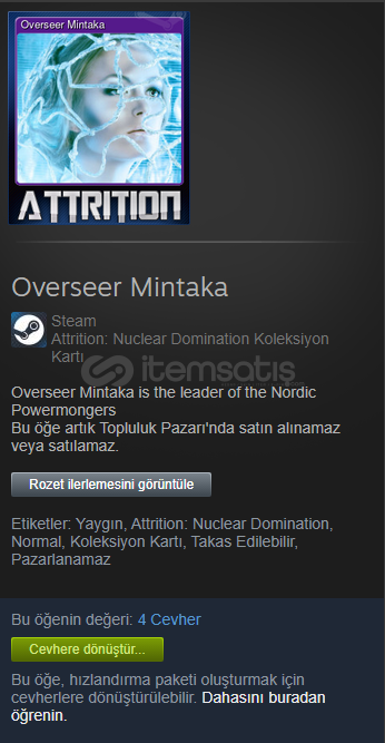 ⚡3 ADET Attrition: Nuclear Koleksiyon Kartı ⚡ ⚡3 ADET Attrition: Nuclear Koleksiyon Kartı ⚡
