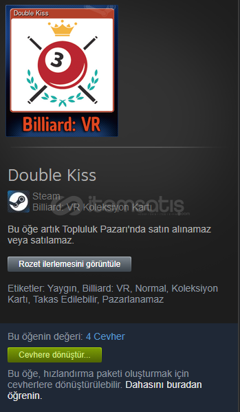 ⚡3 ADET Billiard: VR Koleksiyon Kartı ⚡ ⚡3 ADET Billiard: VR Koleksiyon Kartı ⚡
