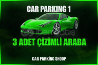 3 adet çizimli araç (CAR PARKİNG MULTİPLAYER 1)