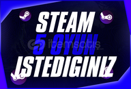 ⭐ 5 ADET ISTEDIGINIZ OYUN + GARANTİ! | STEAM