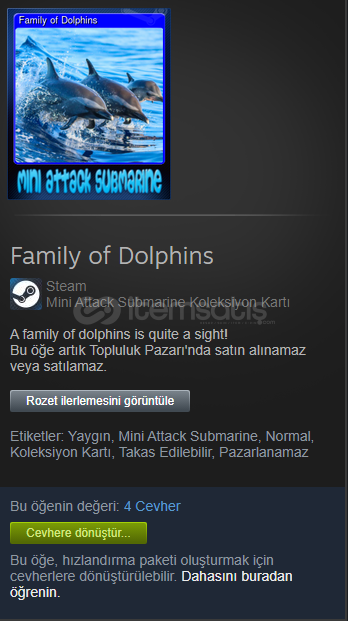 ⚡3 ADET Mini Attack Submarine Koleksiyon Kartı⚡ ⚡3 ADET Mini Attack Submarine Koleksiyon Kartı⚡