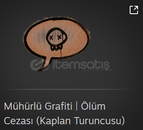 3 adet Mühürlü Grafiti | Ölüm Cezası turuncu