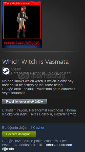 ⚡3 ADET Paranormal Psychosis Koleksiyon Kartı ⚡ ⚡3 ADET Paranormal Psychosis Koleksiyon Kartı ⚡