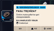 3 ADET PASLI TEÇHİZAT