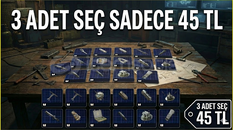 3 ADET SEÇTİĞİN TASLAK 45 TL SEÇ BEĞEN AL 3 ADET SEÇTİĞİN TASLAK 45 TL SEÇ BEĞEN AL