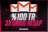 ⚡️ 3 Adet Türk Gmail ⭐️ YÜKSEK KALİTE⭐️