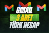 ⚡️3 Adet Türk Gmail ⭐️YÜKSEK KALİTE⭐️EN UCUZU