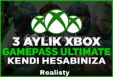 ⭐3 Ay Xbox Gamepass Ultimate [OTO TESLİMAT]