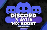 ⭐ DİSCORD 3 AYLIK 14X BOOST ⭐
