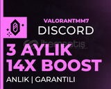 ⭐ 3 AYLIK 14X SERVER BOOST/GARANTİLİ⭐