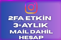 ⭐+3 Aylık⭐2FA Etkin⭐Mail Dahil | İnstagram