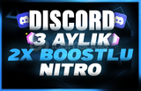 3 AYLIK 2X BOOST DISCORD NITRO !!!