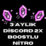 3 Aylık 2X Boostlu Discord Nitro