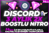 ⭐️3 Aylık 2x Boostlu Discord Nitro |✅Garantili!