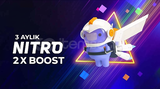 3 Aylık 2x Boostlu Discord Nitro Kod 