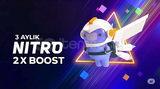 3 Aylık 2x Boostlu Discord Nitro Kod 