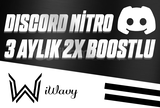 3 AYLIK 2X BOOSTLU DİSCORD NİTRO KOD (EN UCUZ!)