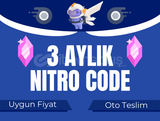 3 Aylık 2x Boostlu Discord Nitro Kodu