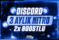 3 Aylık 2x Boostlu Discord Nitro / OtoTeslimat