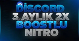 ⭐️3 Aylık 2x boostlu Nitro⭐️